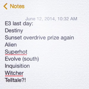 E3 Itinerary