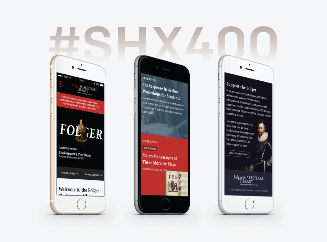 #SHX400 Folger mobile design mockups