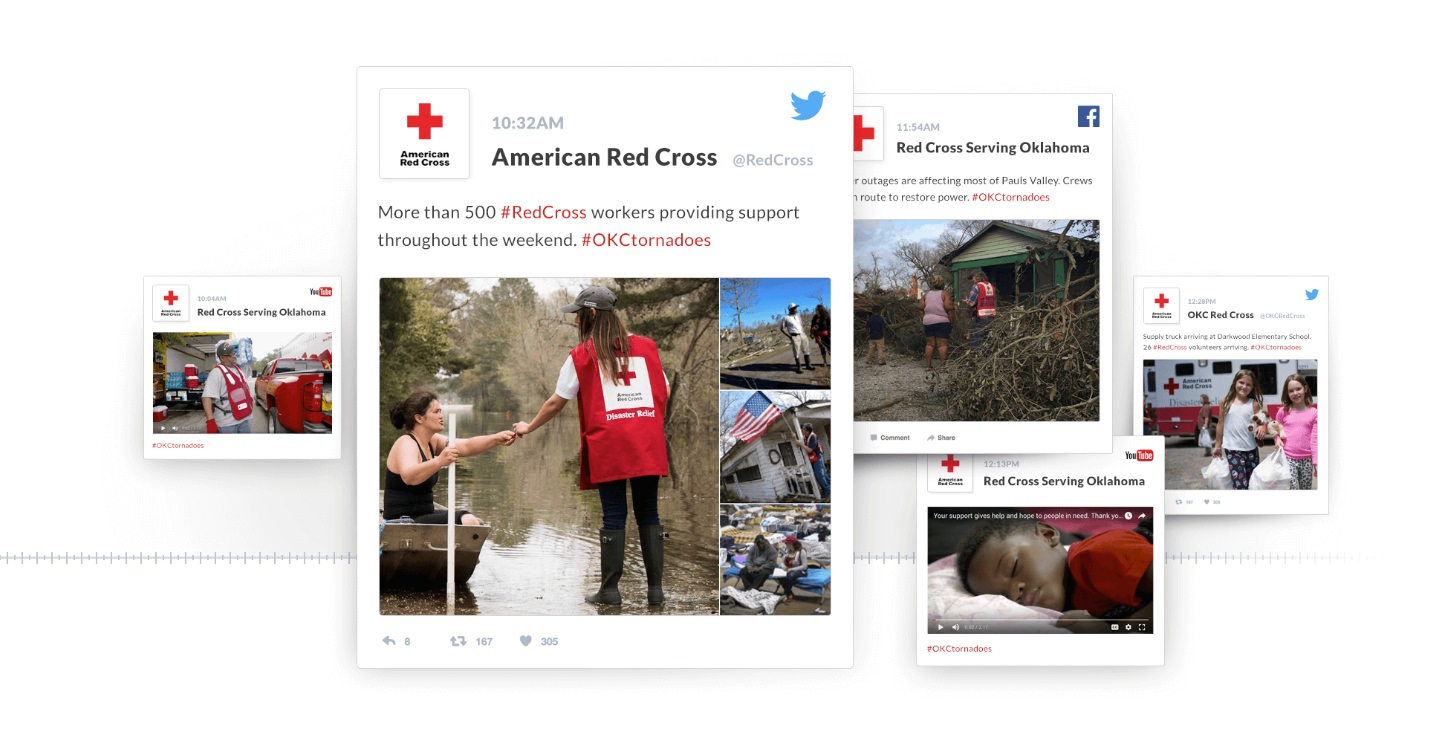 Image of American Red Cross Social Media posts