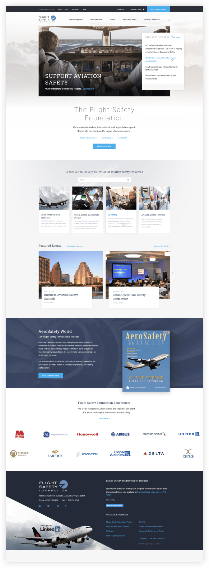 Full Screenshot of Flight Safety Foundation