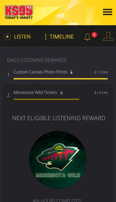 Hubbard Radio listening rewards