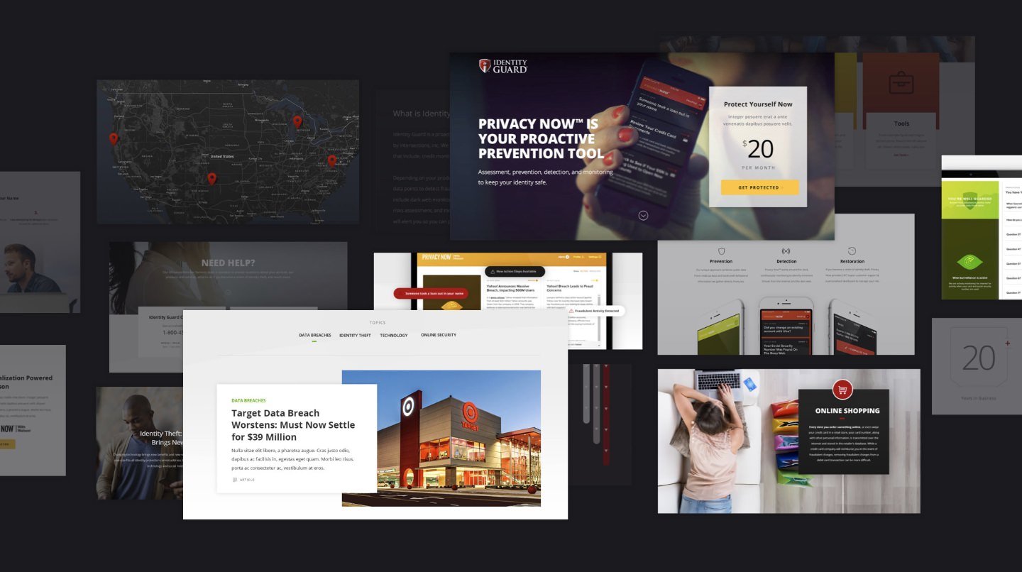 Screenshots of Identity Guard