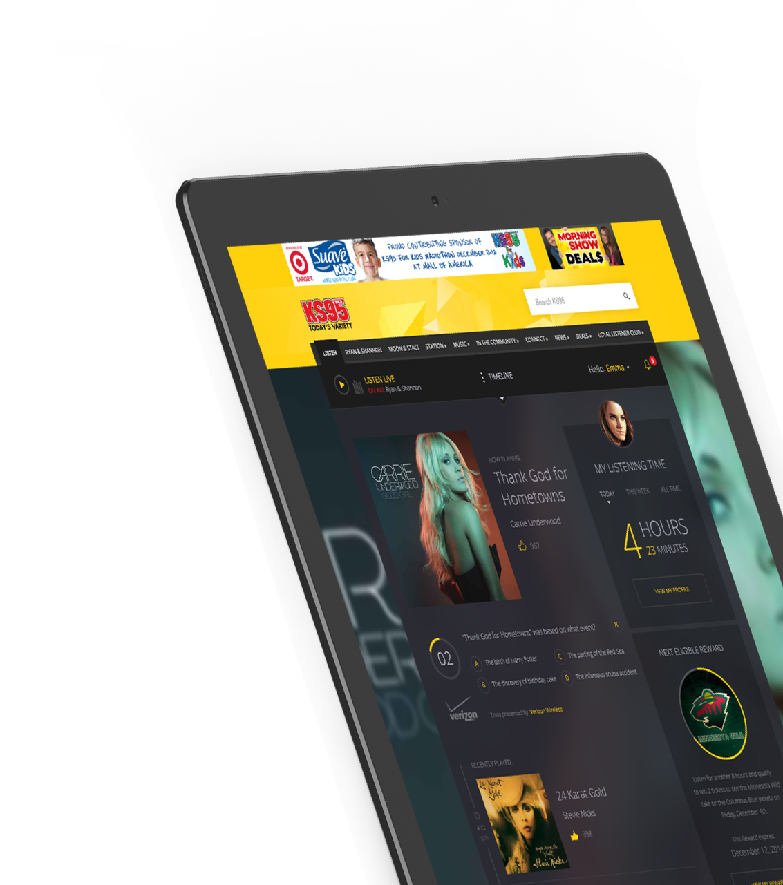 Hubbard Radio on iPad