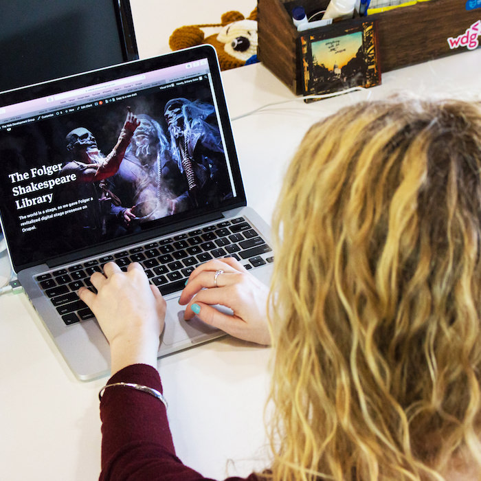 Folger Shakespeare Library drupal desktop design mockup