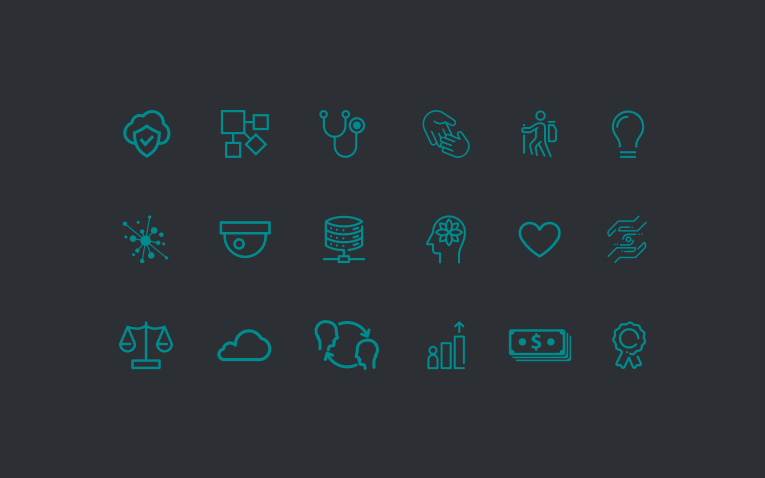 Dribble icon grid screenshot.