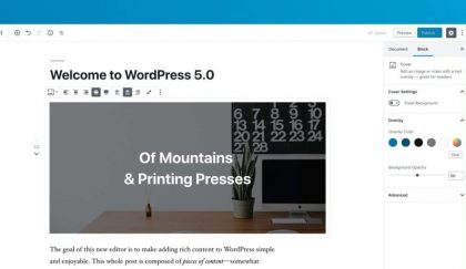 WordPress 5.0 is released.