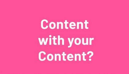 Content first will help inform decision decisions.