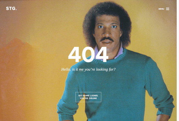 Lionel Richie 404 Error Page