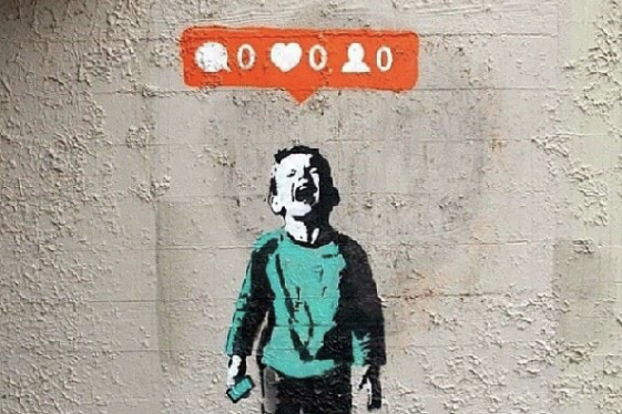 Banksy 'no love on social'.