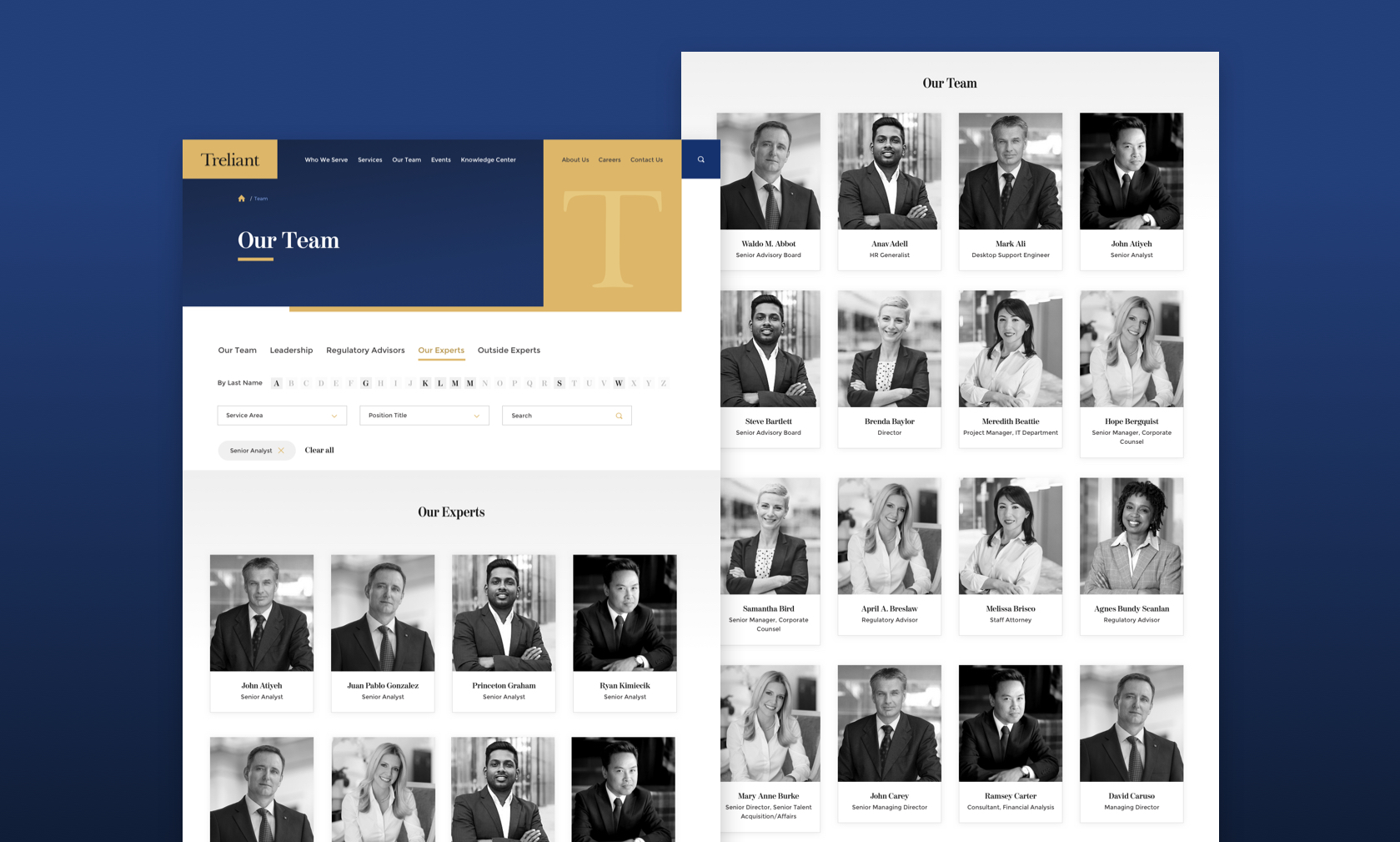 Treliant team page.
