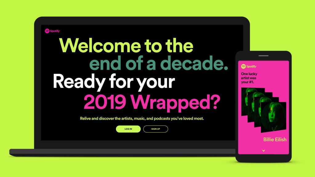 Spotify's 2019 Unwrapped feature.