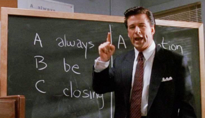 Clip of Glengarry Glen Ross.