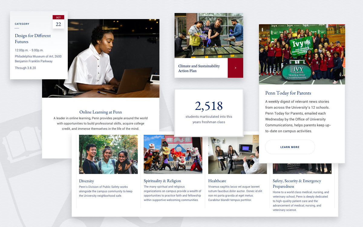 The University of Pennsylvania using Drupal modules for its website