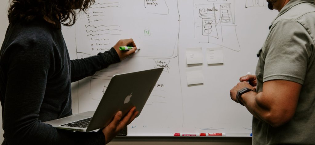 white boarding strategy for a web redesign