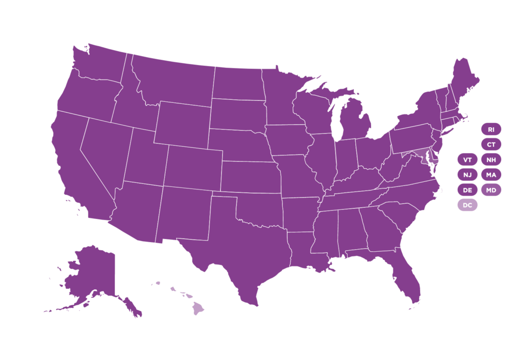 Custom map integration interface of US data by content post type in SVG for the national league of cities nlc