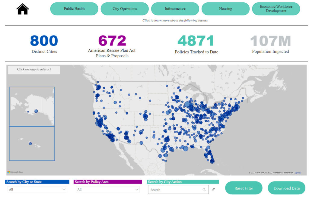 Custom WordPress map integration interface for the national league of cities nlc